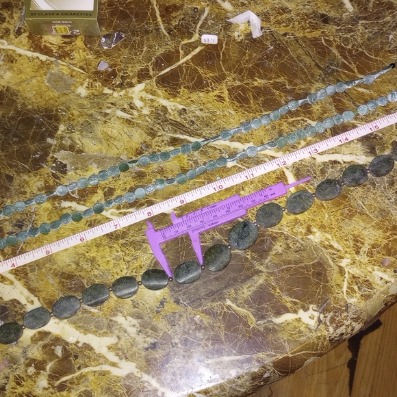 Amazonite 3 strand lot 925 Bali sterling - Picture 2 of 15